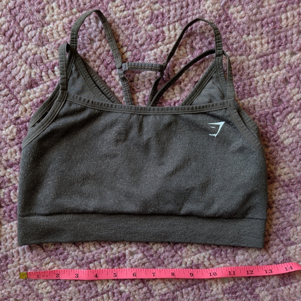 GYMSHARK Espresso Brown Lifting Sportsbra, Cross Strap Back